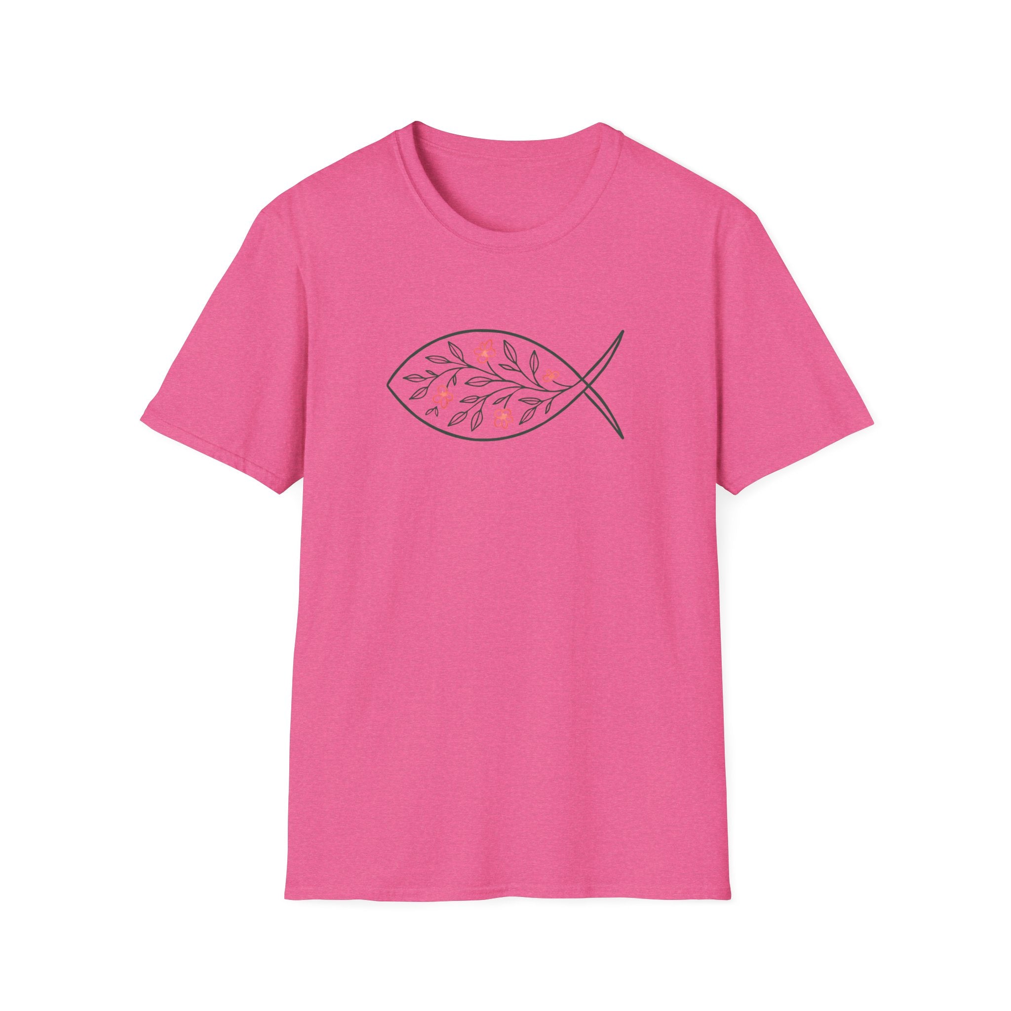 Floral Leaf Fish T-Shirt