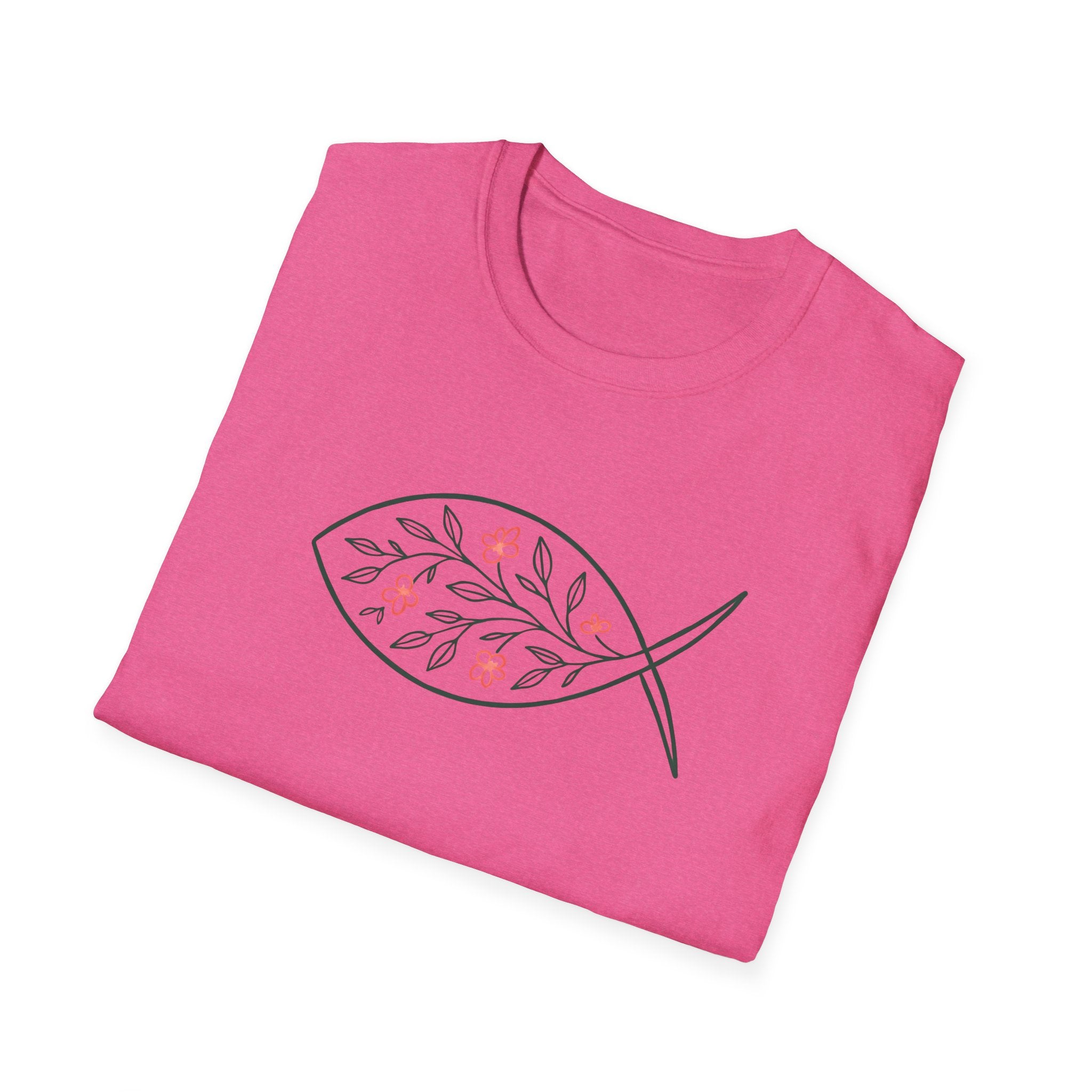 Floral Leaf Fish T-Shirt