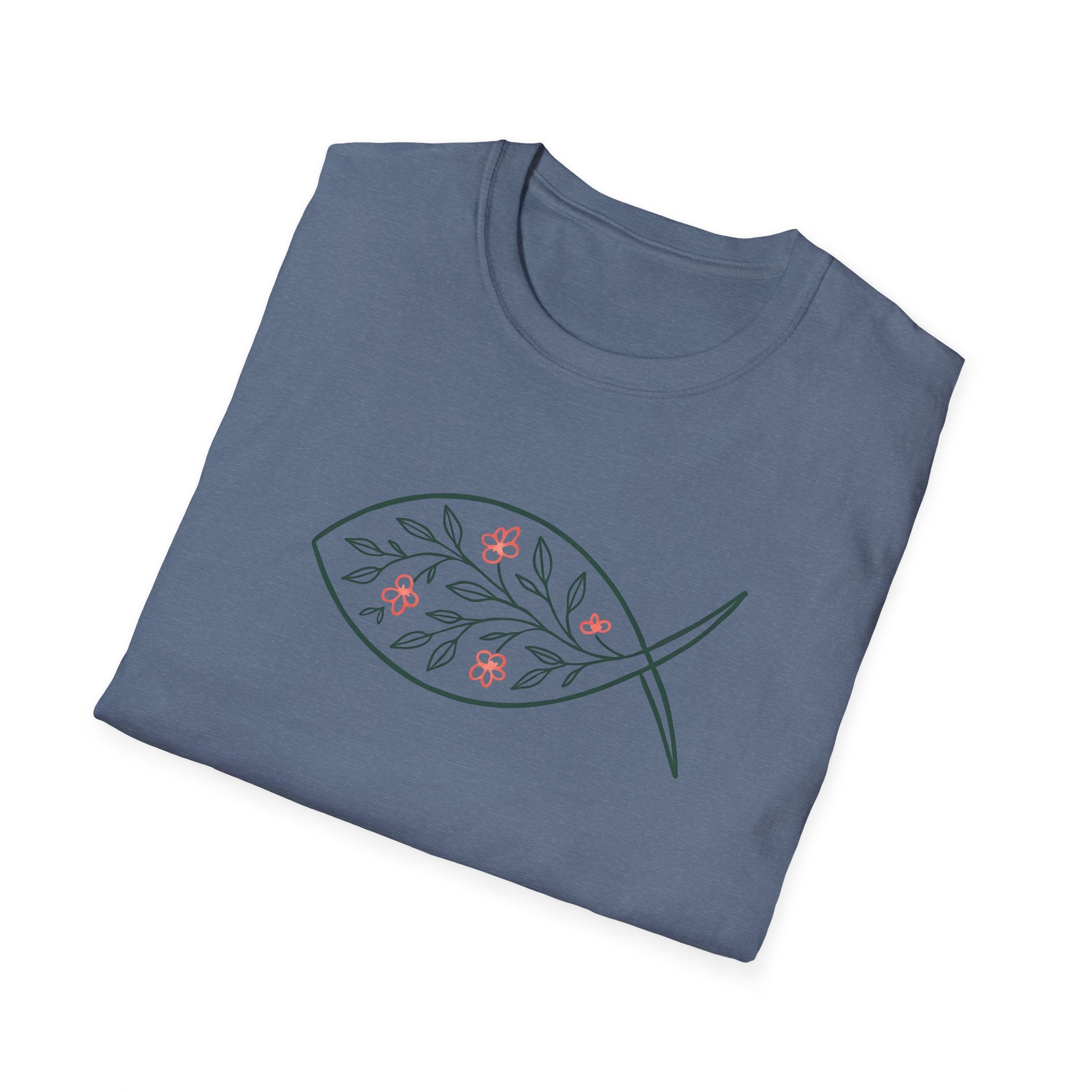 Floral Leaf Fish T-Shirt
